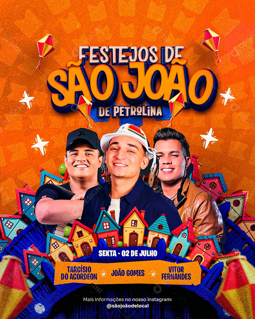 Flyer Festejos de São João Social Media PSD Editável