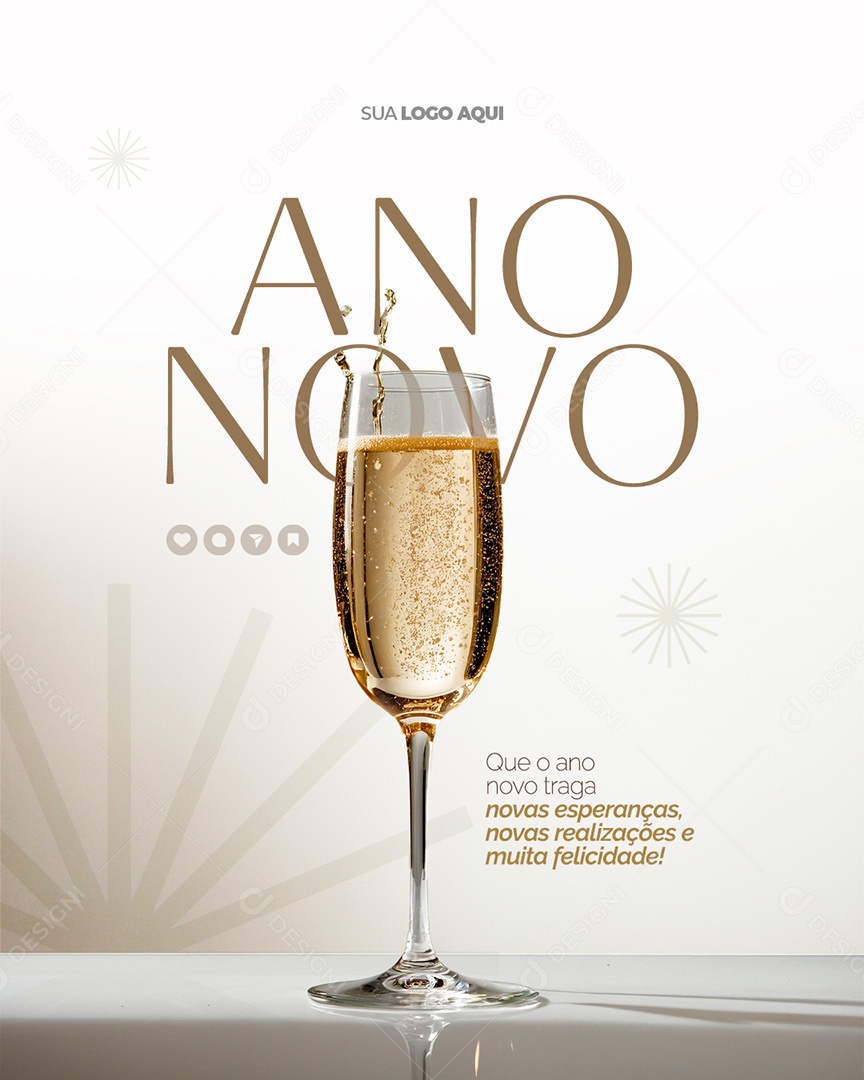 Ano Novo Novas Esperanças Social Media PSD Editável