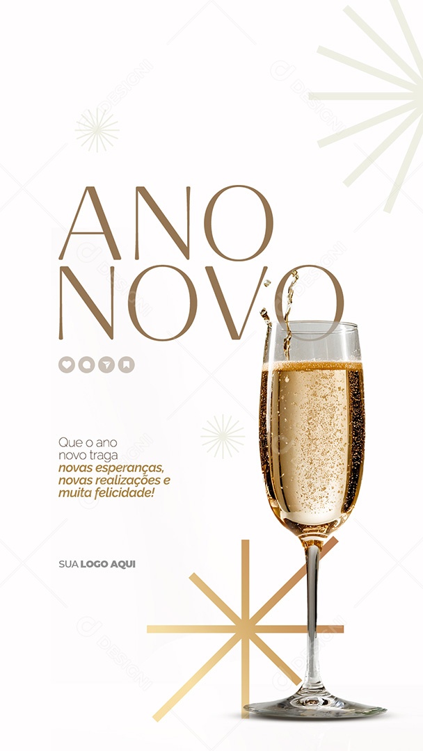 Story Ano Novo Novas Esperanças Social Media PSD Editável