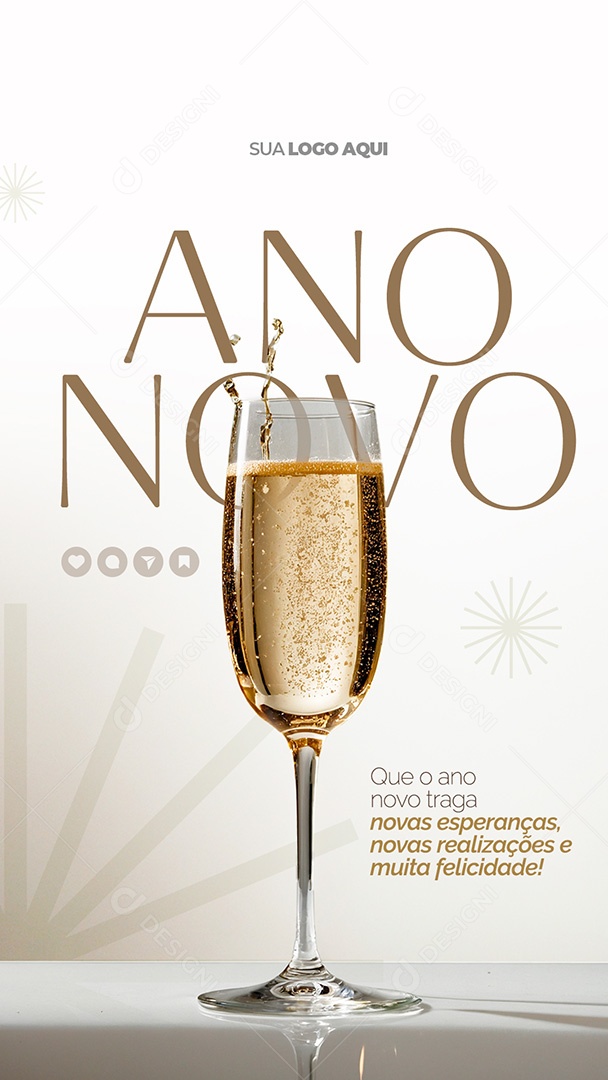 Story Ano Novo Novas Esperanças Social Media PSD Editável