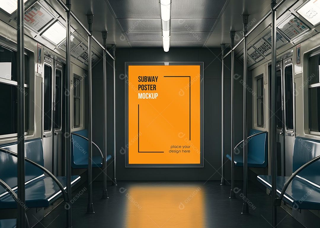 Mockup de Anúncio em Metrõ PSD Editável