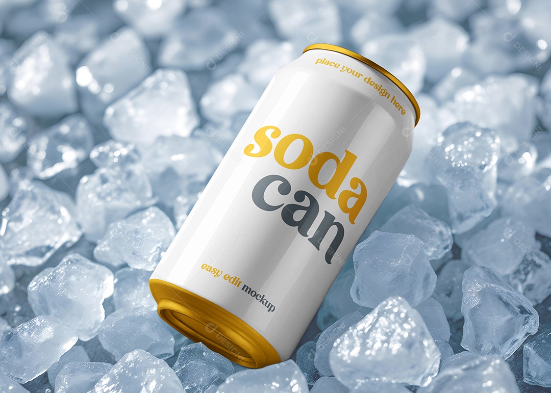Mockup de Lata de Refrigerante PSD Editável