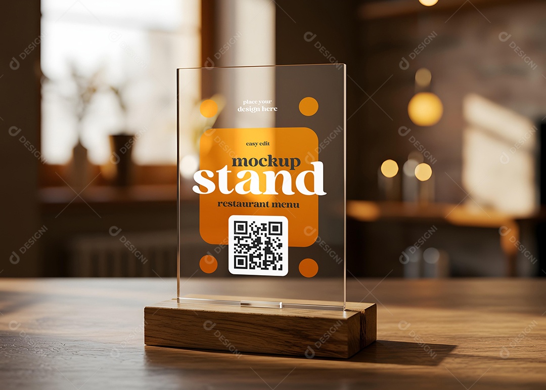 Mockup de QR Code PSD Editável