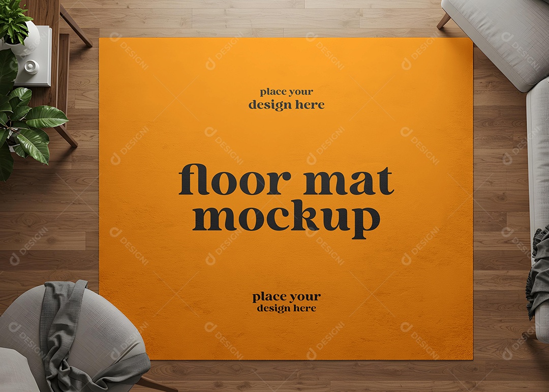 Mockup Tapete de Chão PSD Editável