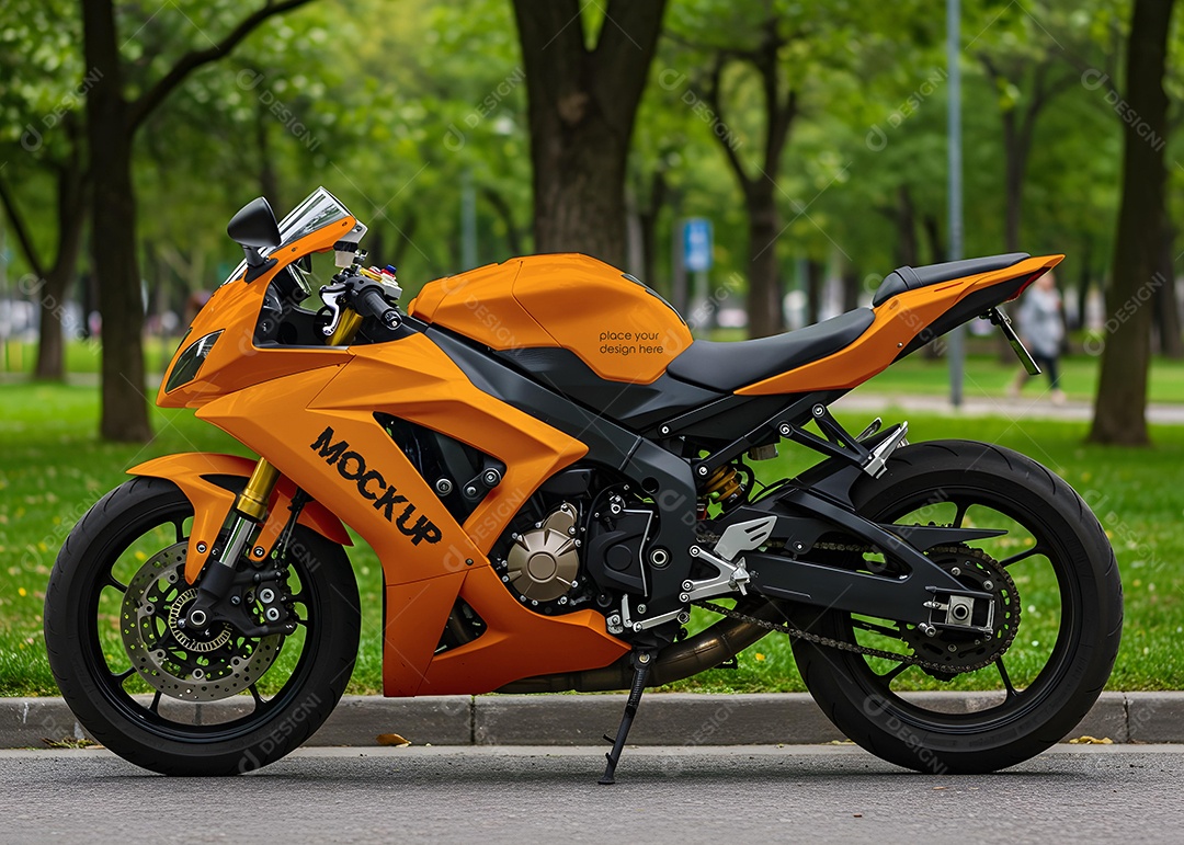 Mockup de Moto PSD Editável