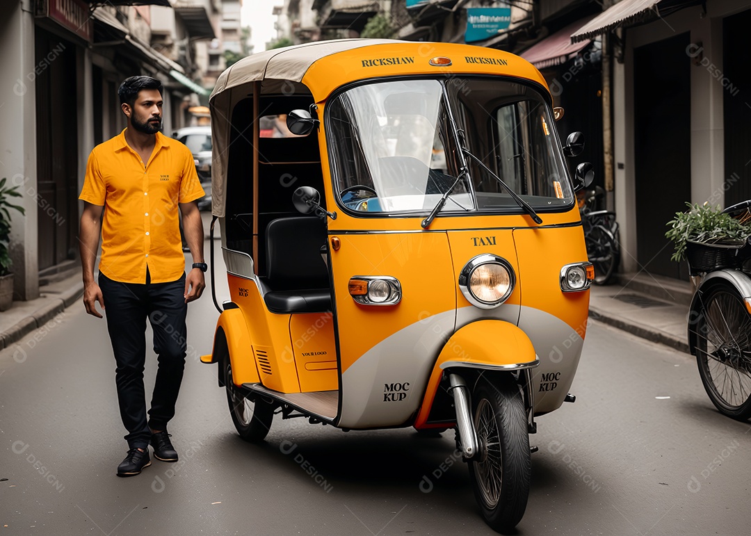 Mockup de TUK TUK PSD Editável