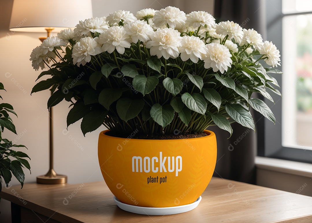 Mockupde Vaso de Flores PSD Editável