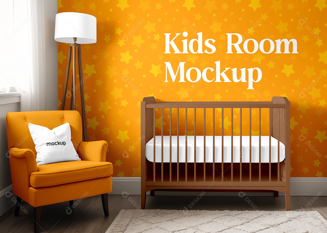 Mockup de Quarto Infantil PSD Editável