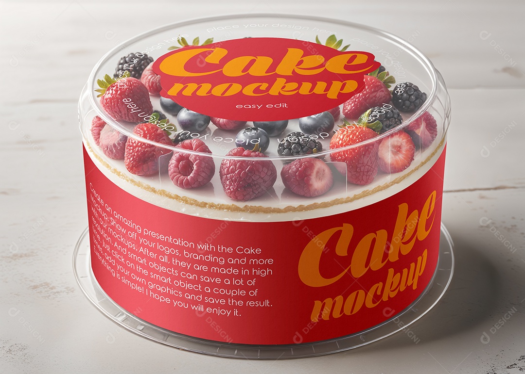 Mockup de Bolo PSD Editável