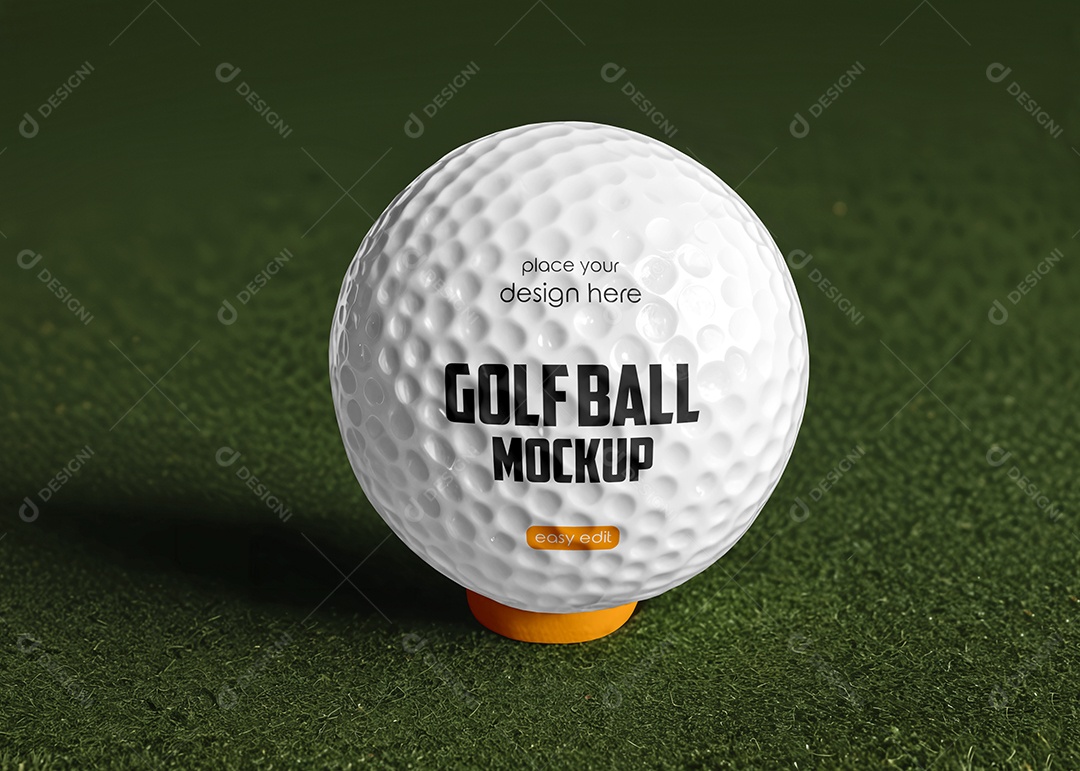 Mockupde Bola de Golf PSD Editável