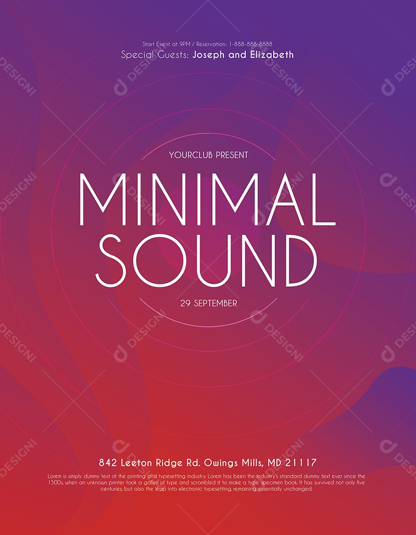 Escola de Música Som Minimo Social Media PSD Editável