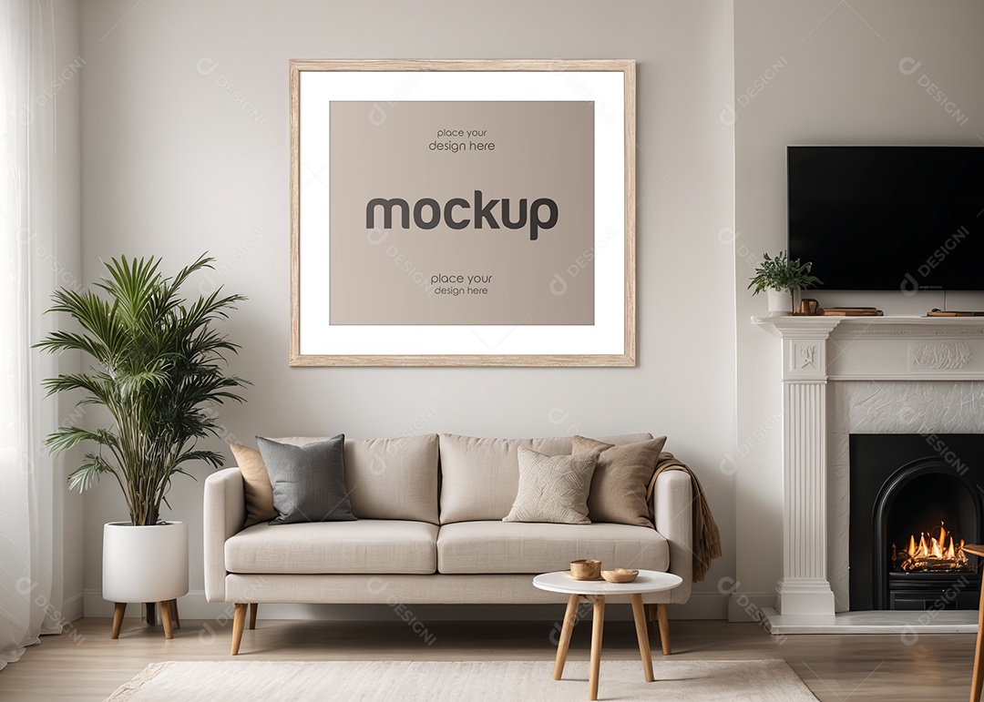 Mockup Galeria de Arte PSD Editável