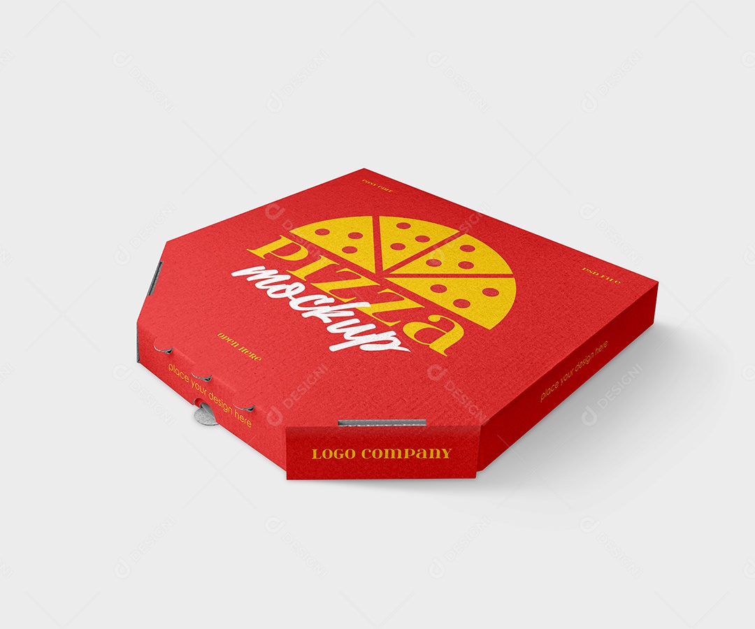 Mockup de Caixa de Pizza PSD Editável