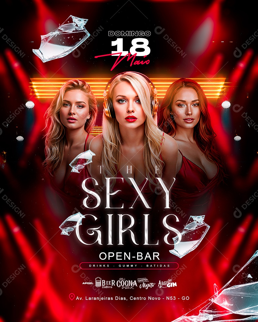 Flyer The Sexy Girls Social Media PSD Editável