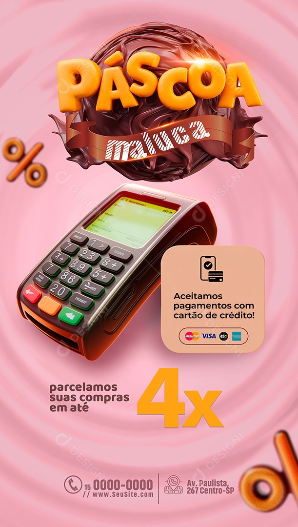 Story Páscoa Maluca Promoções Social Media PSD Editável