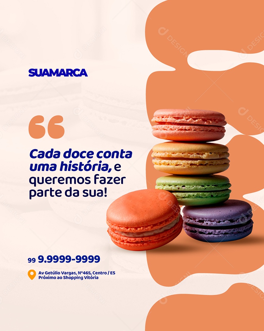 Doceria Cada Doce Conta Uma História Social Media PSD Editável