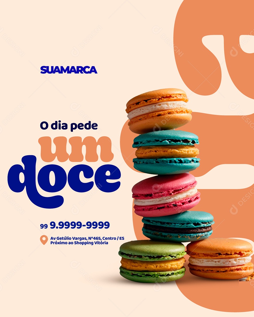 Doceria O Dia Pede Um Doce Social Media PSD Editável