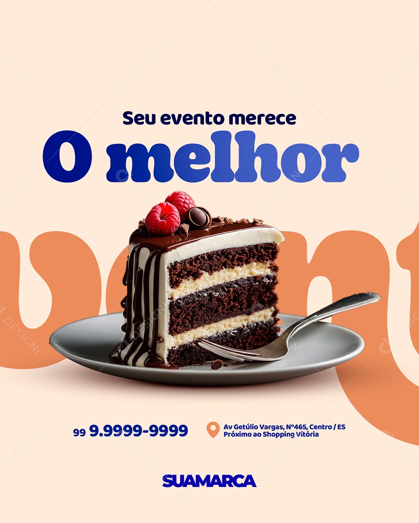Doceria Seu Evento Merece O Melhor Social Media PSD Editável