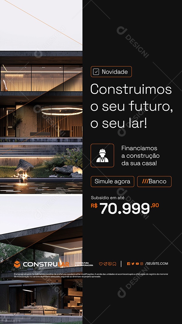 Story Construtora Construímos o Seu Futuro o Seu Lar Social Media PSD Editável