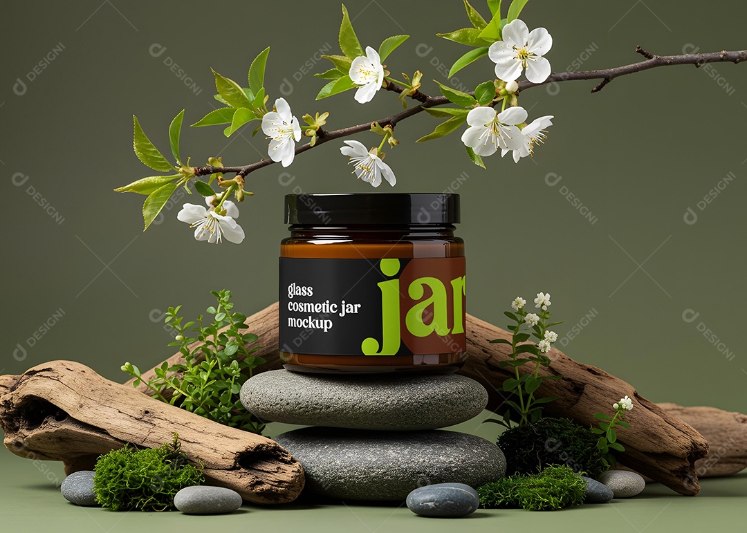 Mockup Pote de Creme PSD Editável