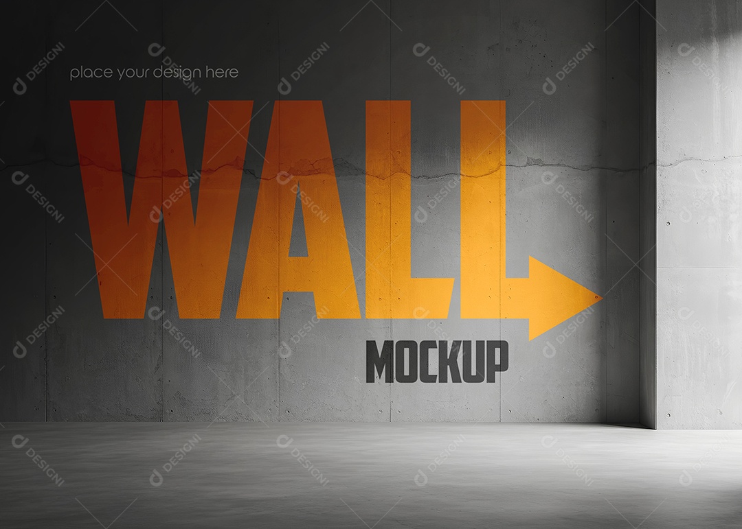 Mockup Divulgação de Impresa Em Parede