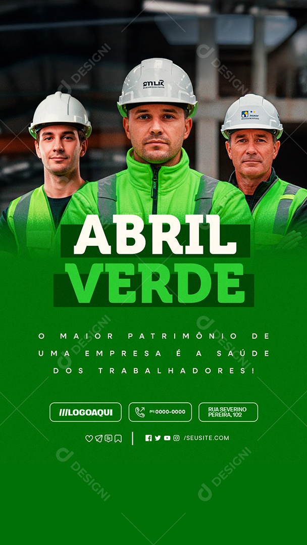 Story Abril Verde O Maior Patrimônio de Uma Empresa é a Saúde Social Media PSD Editável