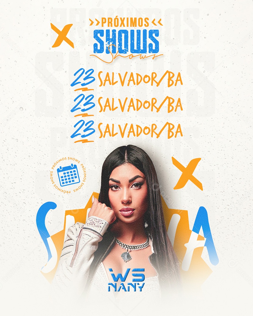 Flyer Agenda Próximos Shows Social Media Feed PSD Editável