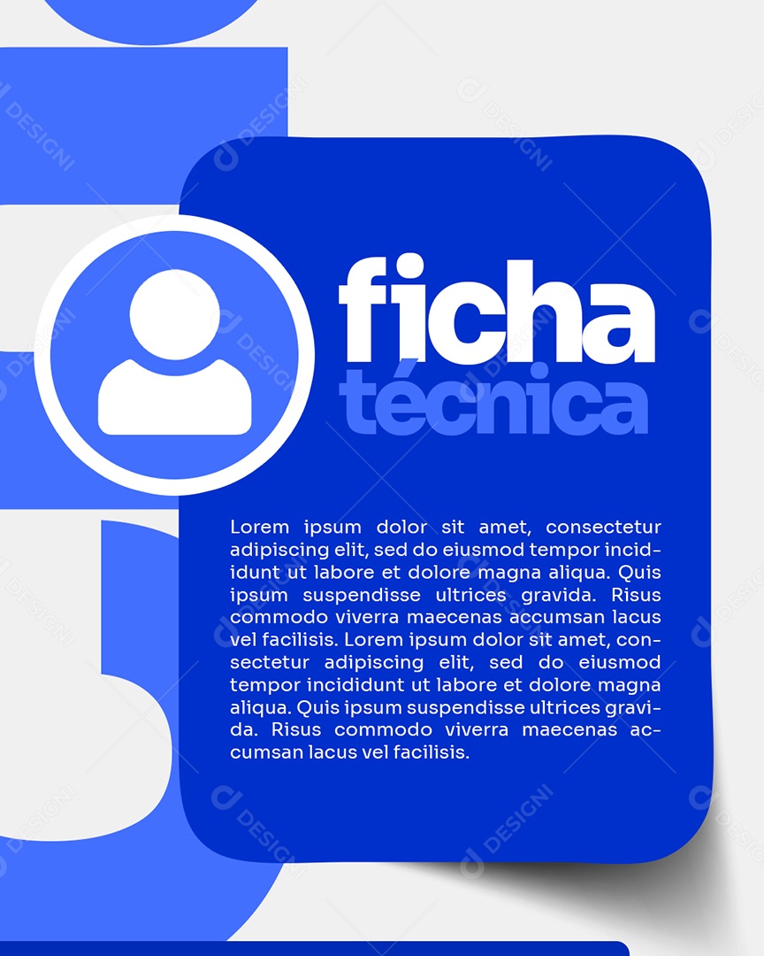 Ficha Técnica Social Media PSD Editável