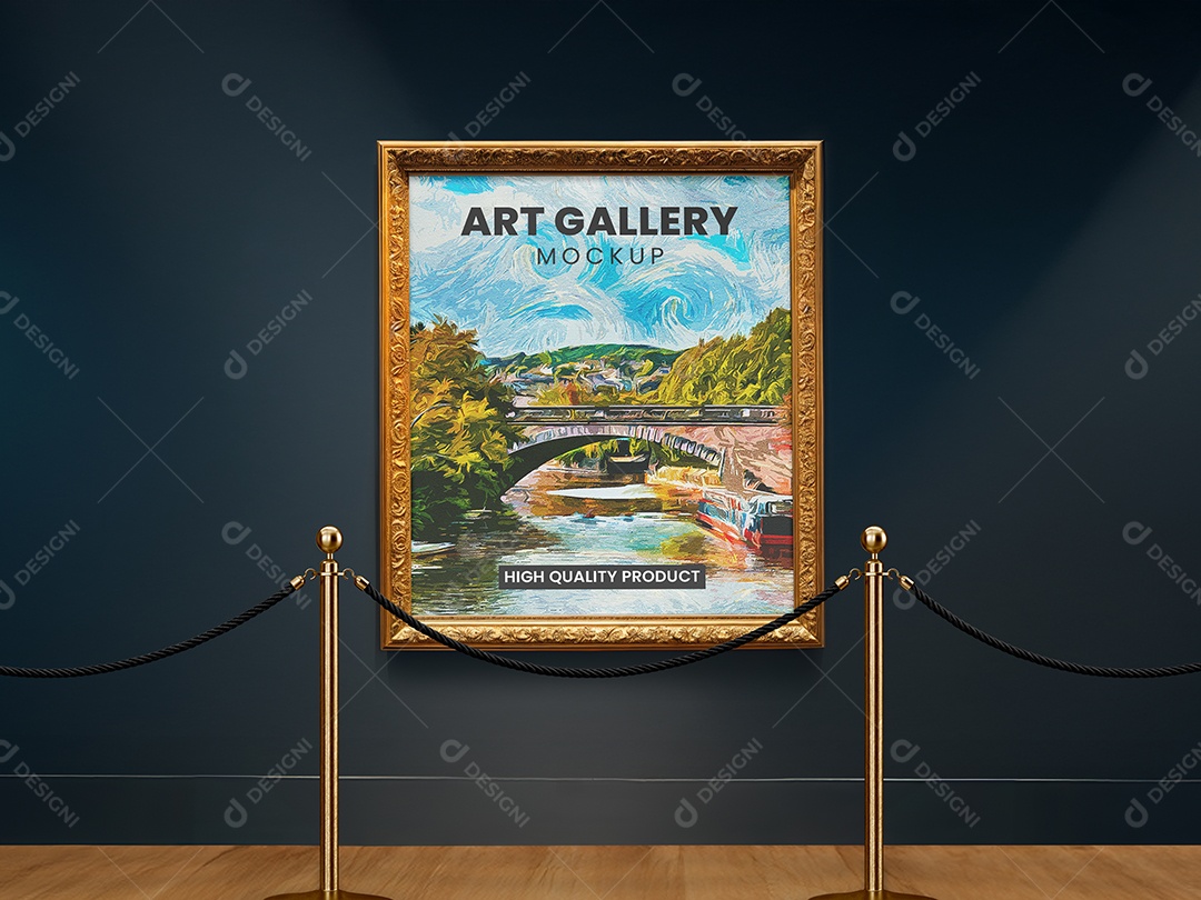 Mockup Galeria de Arte PSD Editável