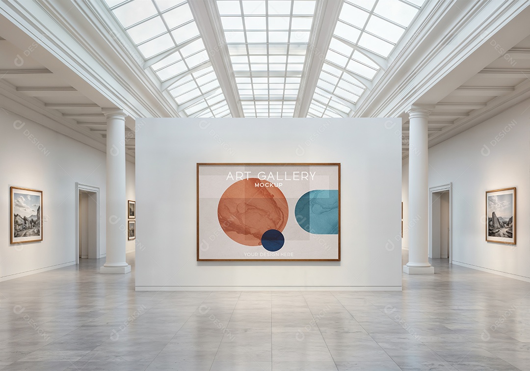 Mockup Galeria de Arte PSD Editável