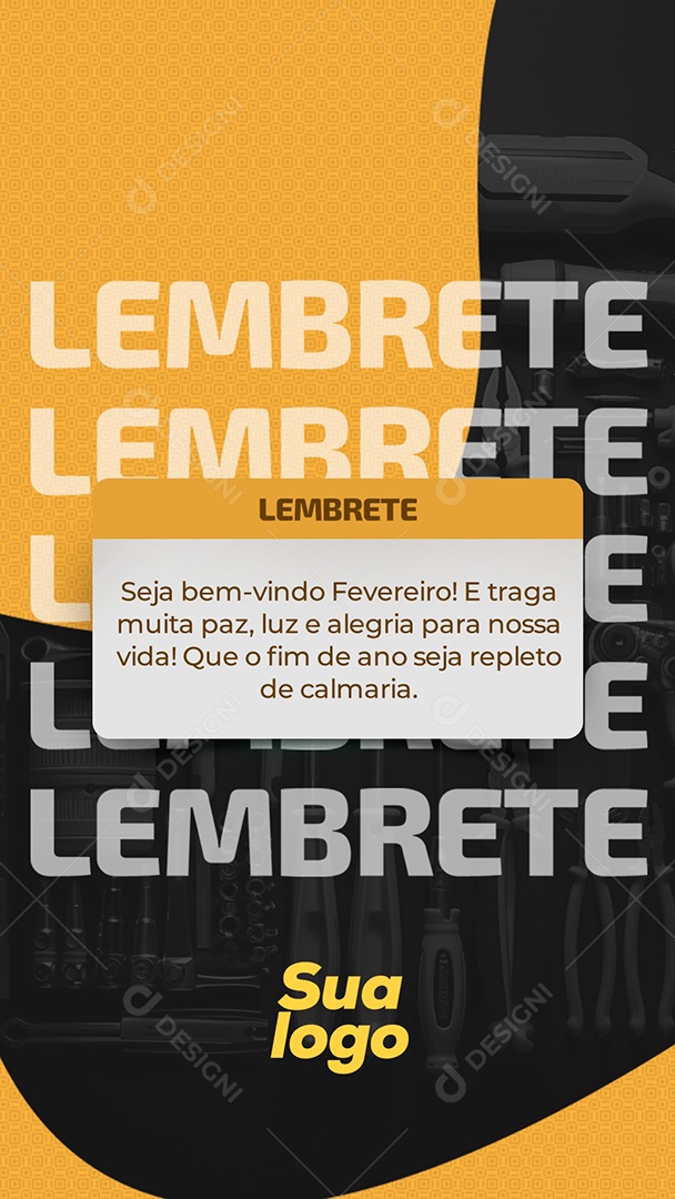 Story Bem Vindo Fevereiro Social Media PSD Editável