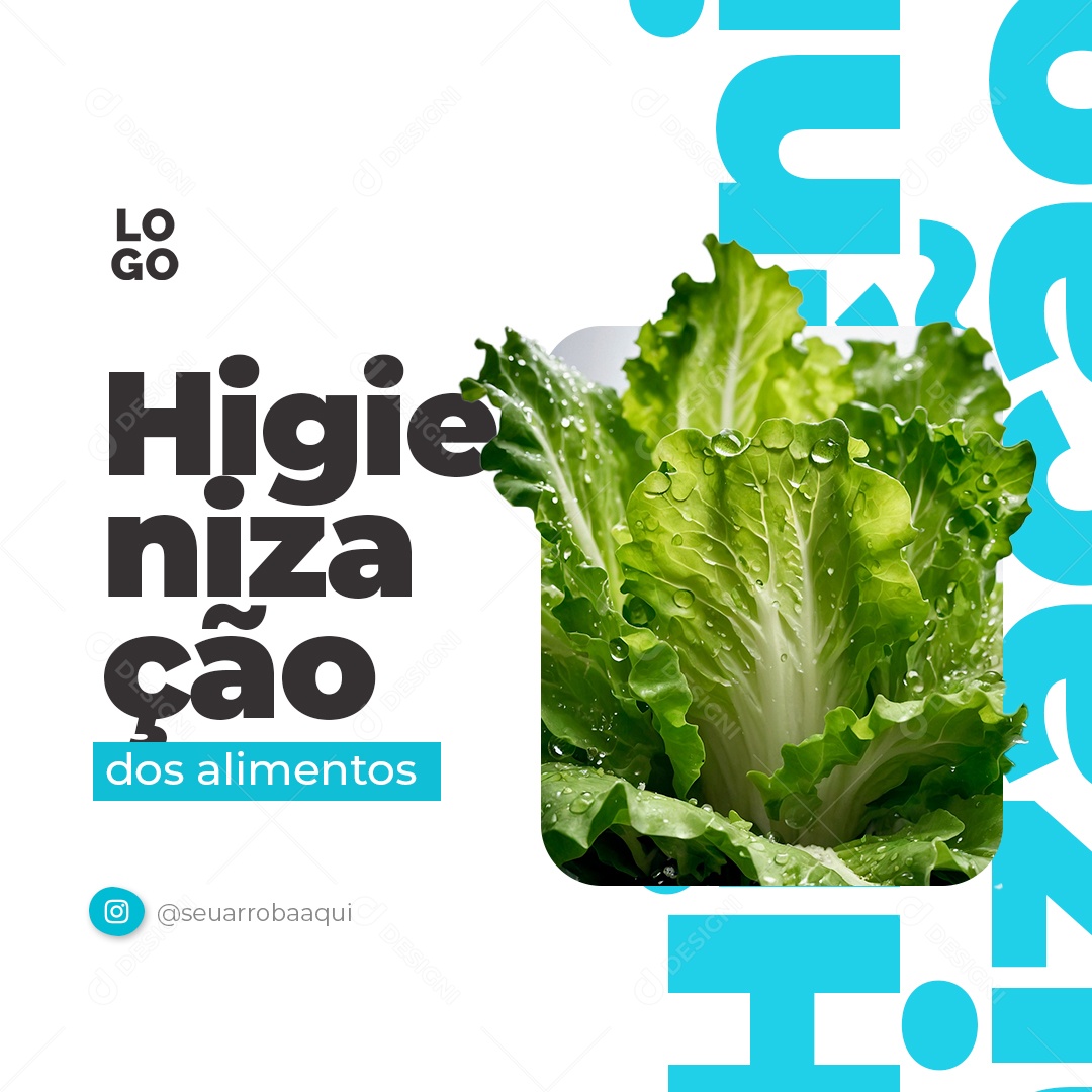 Hortifruti Higienização dos Alimentos Social Media PSD Editável