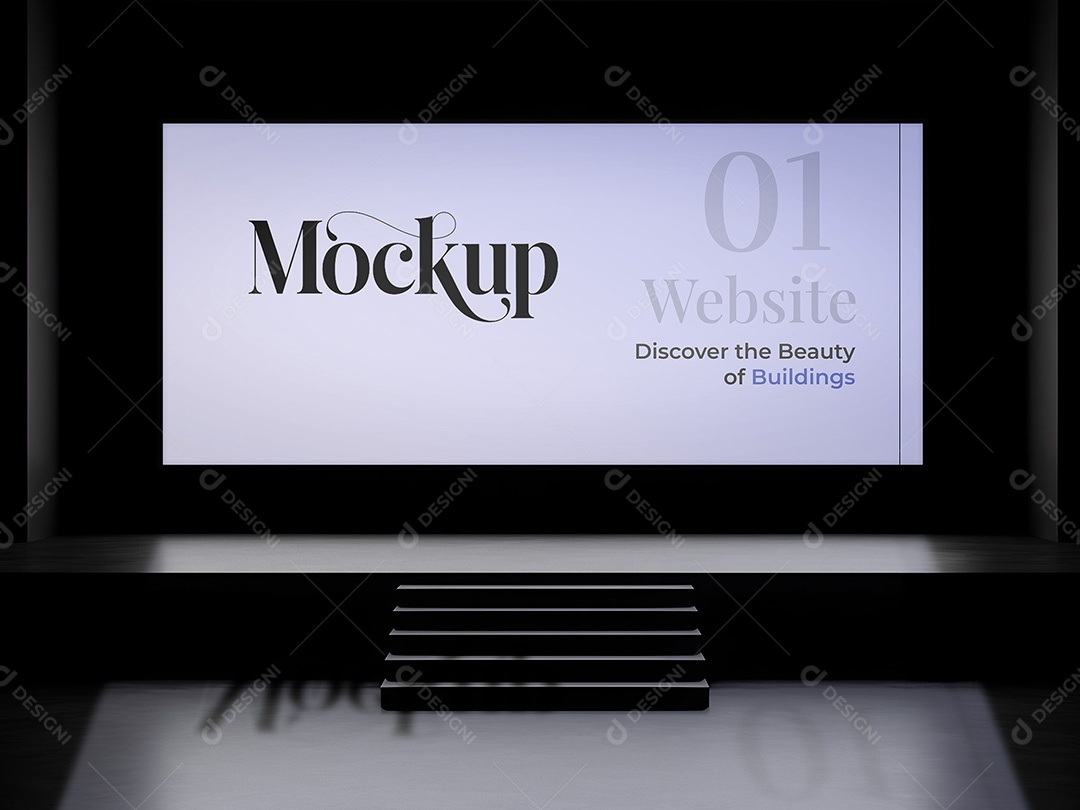 Tela de Auditório Mockup PSD Editável