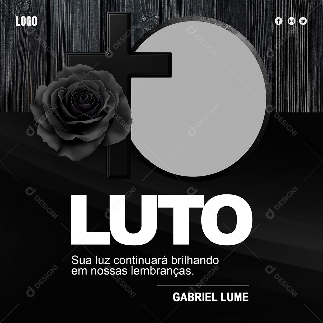 Post Social Media Luto Oficial Funerária PSD