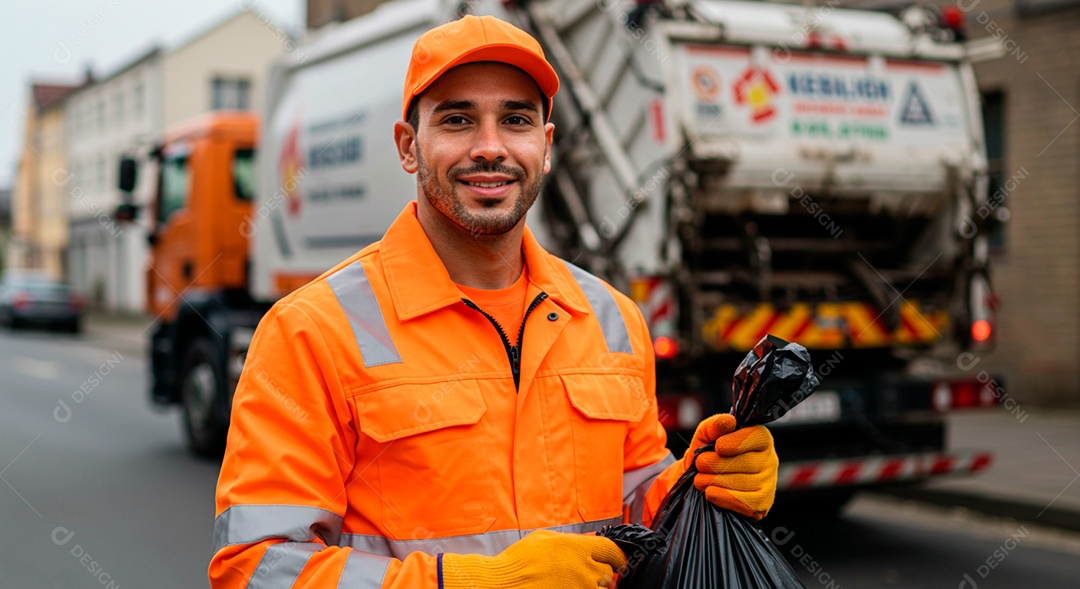 Homem jovem gari sorridente e feliz