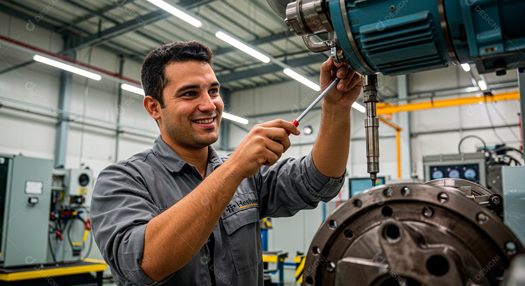 Homem jovem mecânico sobre oficina
