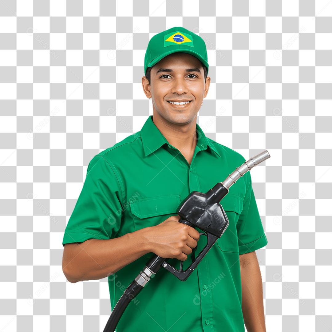 Homem com Uniforme de Trabalho PNG Transparente
