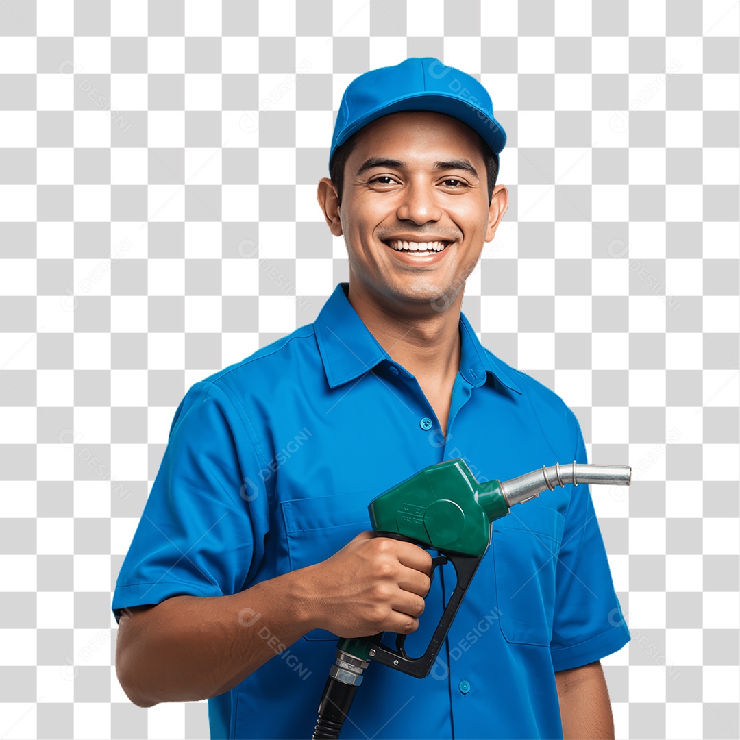 Homem com Uniforme de Trabalho PNG Transparente