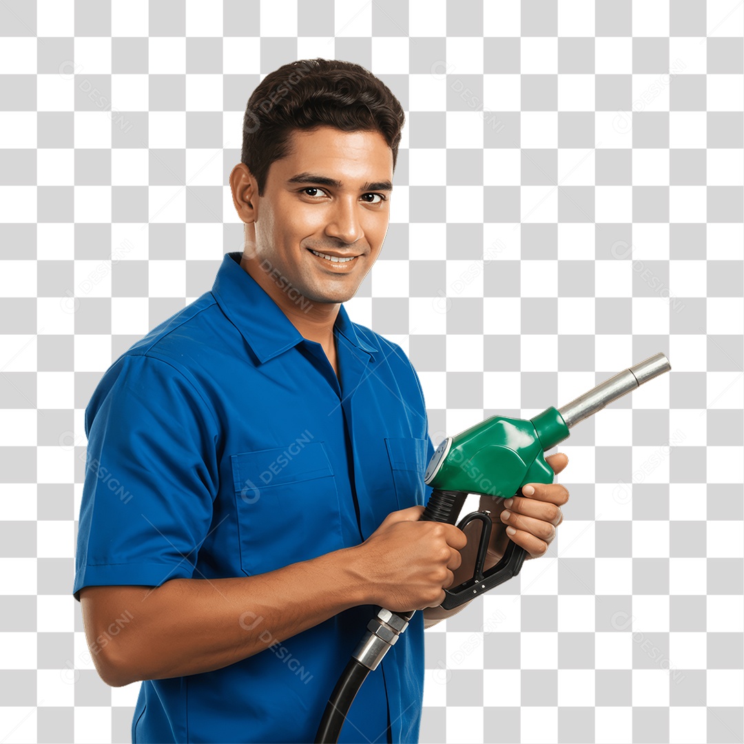 Homem com Uniforme de Trabalho PNG Transparente