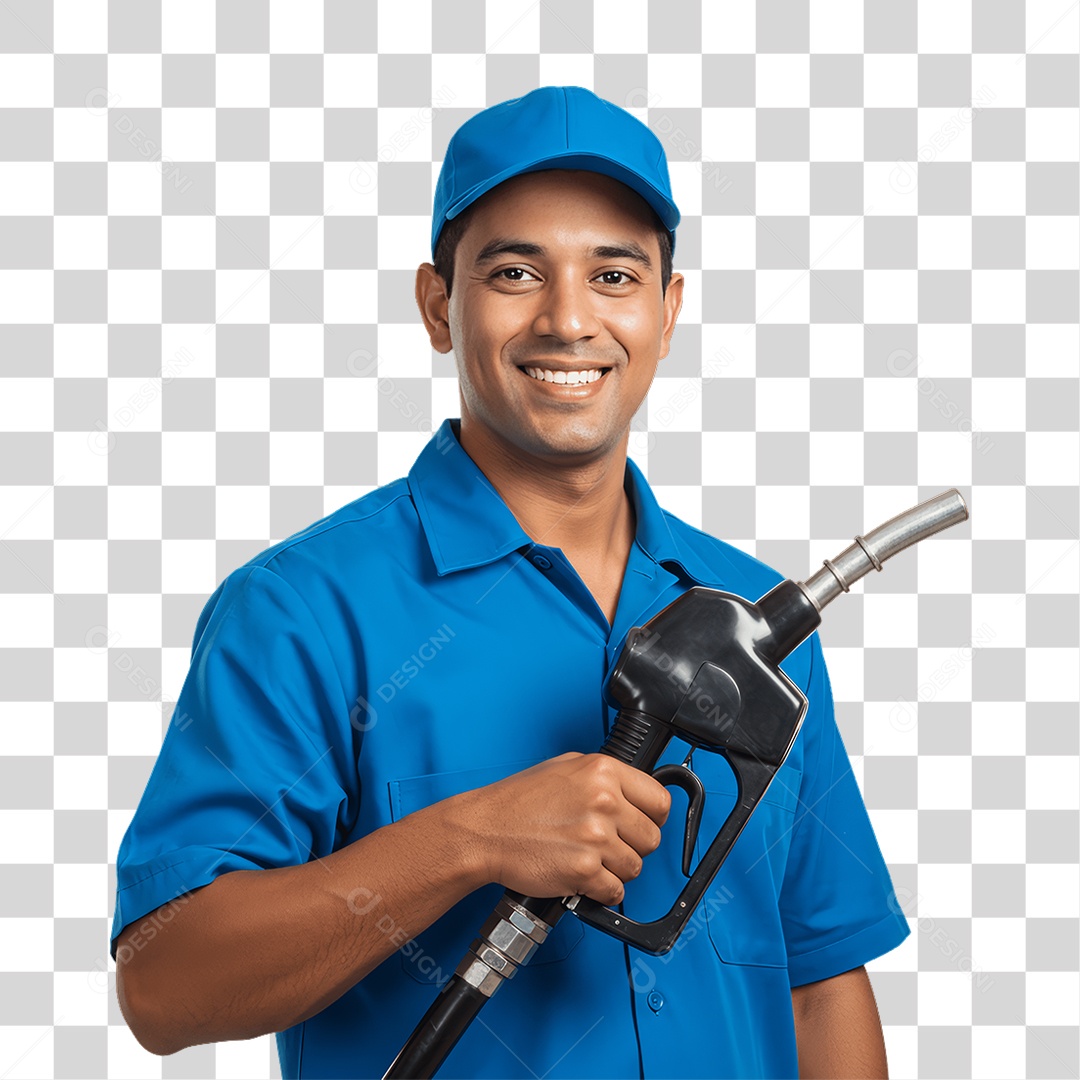 Homem com Uniforme de Trabalho PNG Transparente