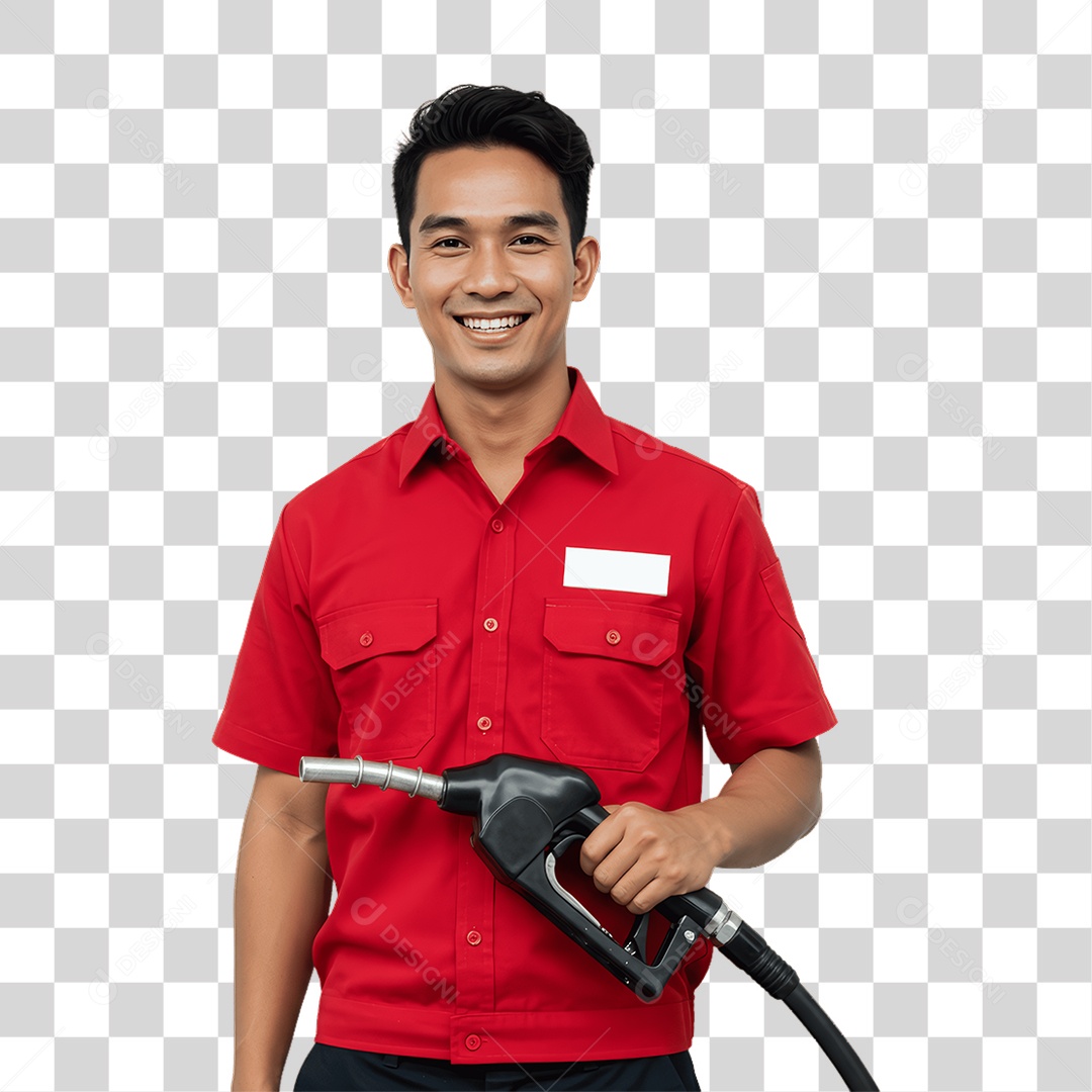 Homem com Uniforme de Trabalho PNG Transparente