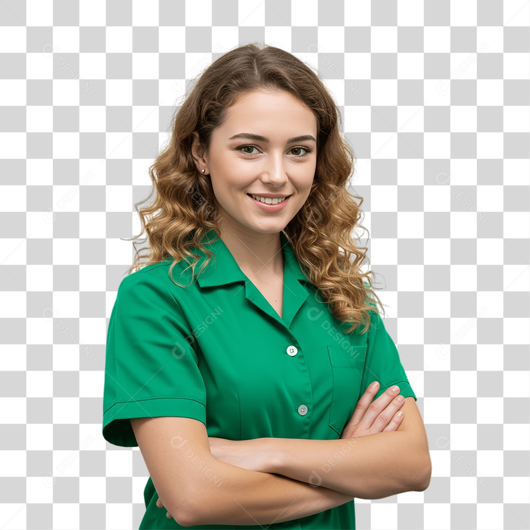 Mulher com Roupa de Trabalho PNG Transparente