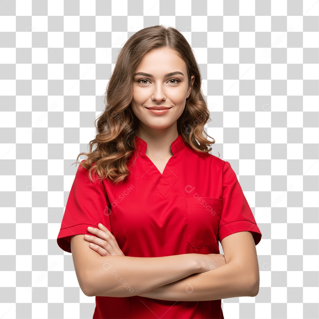 Mulher com Roupa de Trabalho PNG Transparente