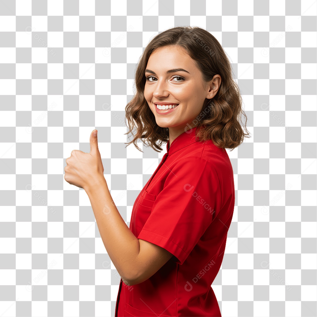 Mulher com Roupa de Trabalho PNG Transparente