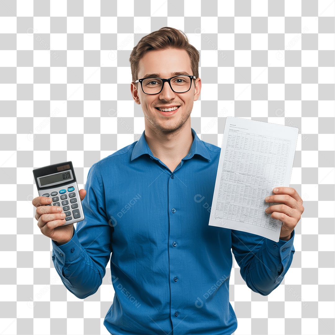 Homem com Roupa de Trabalho PNG Transparente