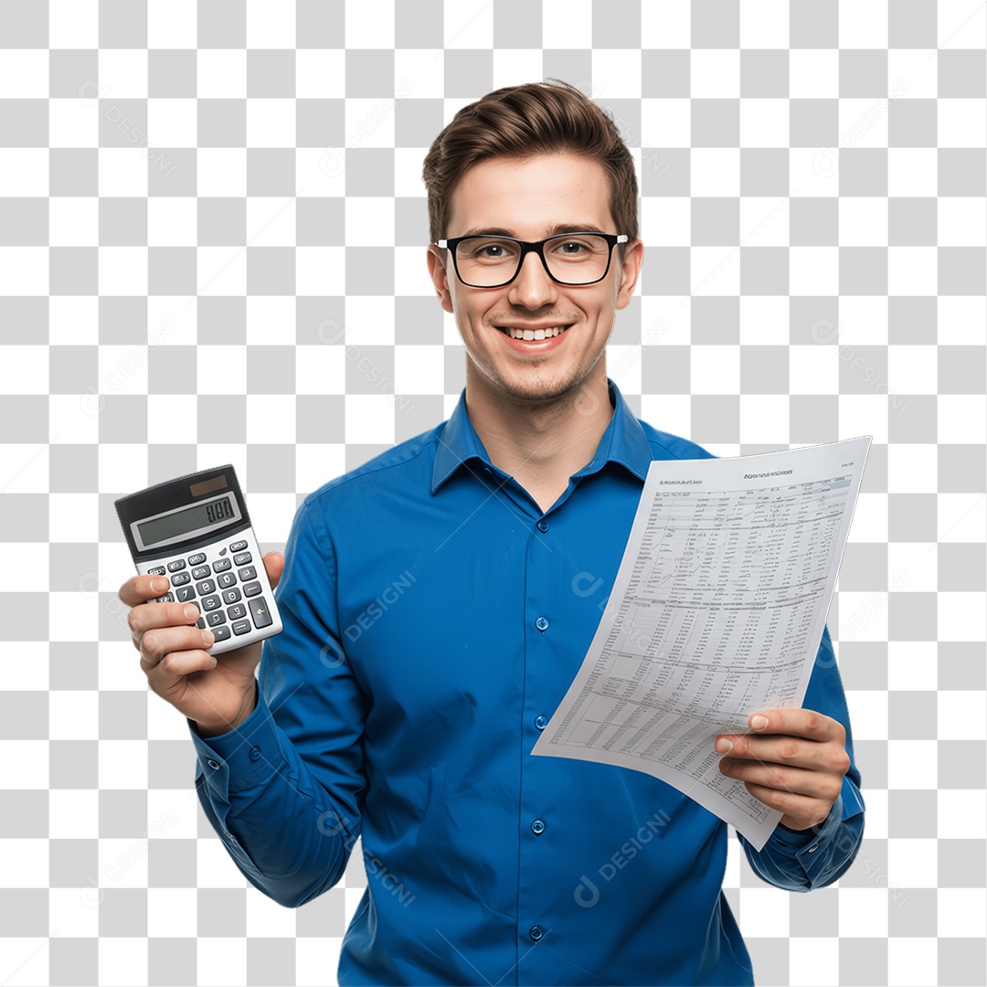 Homem com Uniforme de Trabalho PNG Transparente