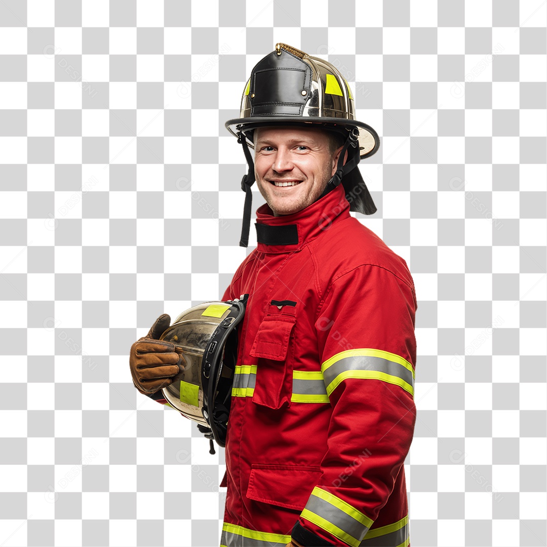 Homem com Uniforme de Trabalho PNG Transparente