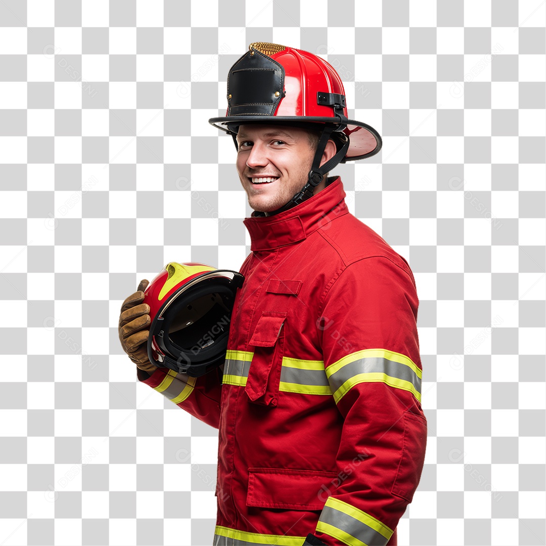 Homem com Uniforme de Trabalho PNG Transparente