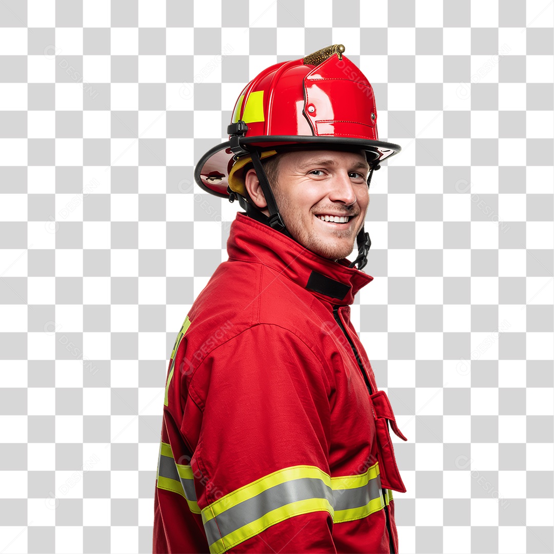 Homem com Uniforme de Trabalho PNG Transparente