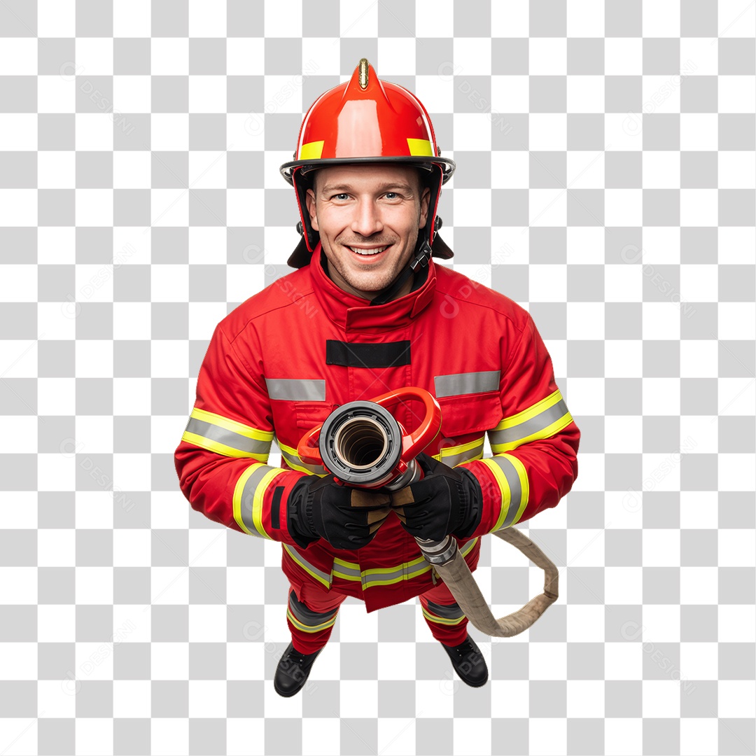 Homem com Uniforme de Trabalho PNG Transparente